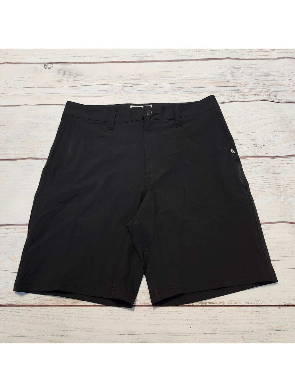 Reef Black Men's Shorts Size 28 Polyester Spandex Blend
